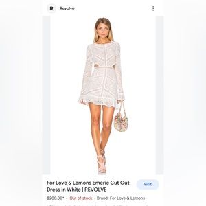 NTW For Love & Lemons White Emerie Cutout Dress